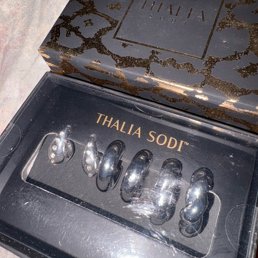 NEW Thalia Sodi 3 silver earrings set - Picture 3 of 4
